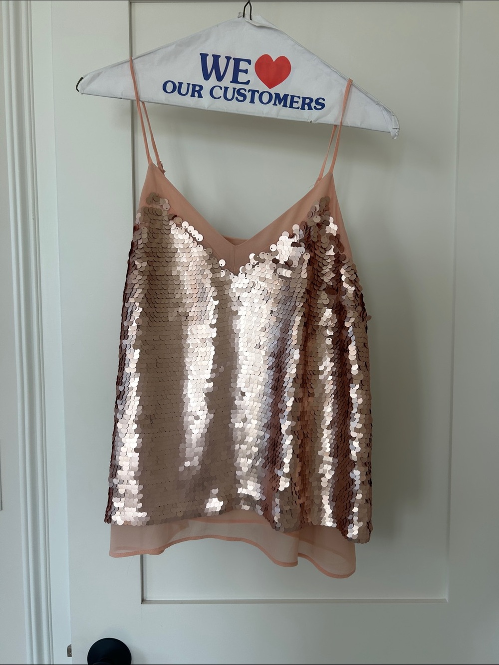 Moulinette Soeurs Rose Gold Sequin Cami